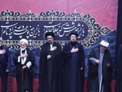 برگزاری مراسم عزاداری سالار شهیدان در حرم مطهر امام خمینی(س) با حضور یادگار امام