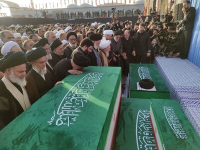 نماز مشتاقان ولایت بر پیکر آقای شهید ایران در میعادگاه عاشقان اقامه شد