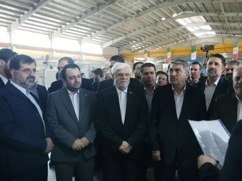 افتتاح کارخانه ریسندگی آریا ریس مهستان با حضور معاون اول رئیسجمهور
