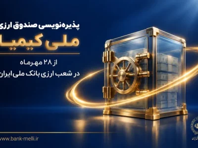 پذیرهنویسی صندوق ارزی «ملی کیمیا» از ۲۸ مهرماه در شعب ارزی بانک ملی ایران